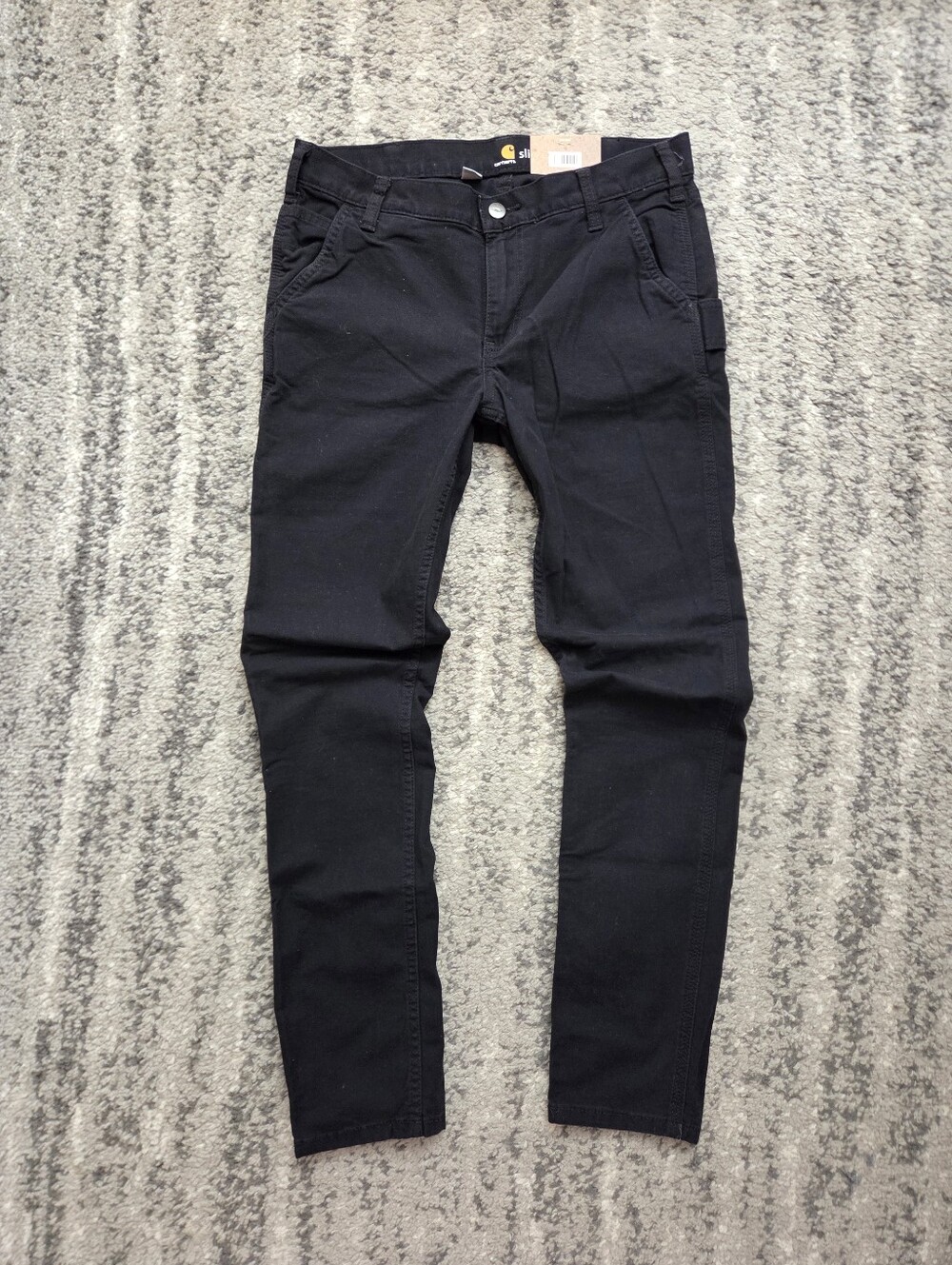 NWT Carhartt Rugged Flex Crawford Slim Fit Skinny Leg Pants Black Women's 8 Reg - Picture 13 of 13
